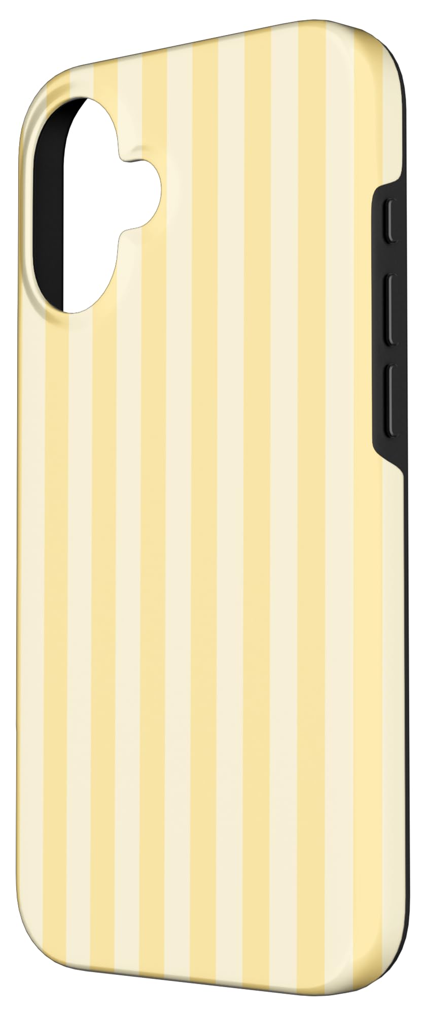 Elegant Monochromatic Yellow Stripes Elegant Vertical Lines Case For Iphone 16